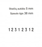 Numeratorius 1558, 5 mm, 8 skaičių