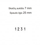 Numeratorius 1574, 7 mm, 4 skaičių