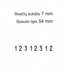 Numeratorius 1578, 7 mm, 8 skaičių