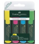 Teksto žymeklių  Faber-Castell  1,2-5mm 4spalvų rinkinys