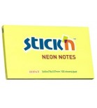 Lipnūs lapeliai Stick`N  76x125mm 100lap. neoninės geltonos sp.