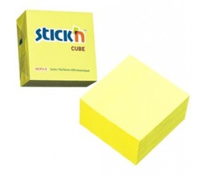 Lipnūs lapeliai Stick`N  76X76 ryškiai geltonos sp. 400l