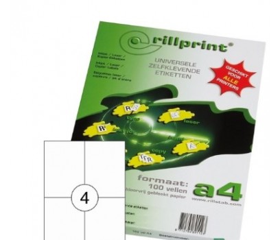 Lipnios etiketės Rillprint A4  105 x 148mm 4 lipd/lap.