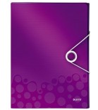 Aplankas dokumentams su gumele A4 Leitz Wow  violetinės sp.