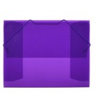 Aplankas plastikinis su gumelėmis A4 Office Box skaidrios-violetinės sp.