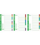Skiriamieji lapai segtuvams A4 Forpus plastikiniai 10 skirtingų spalvų