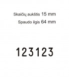 Numeratorius 15156, 15 mm, 6 skaičių
