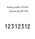 Numeratorius 15158, 15 mm, 8 skaičių