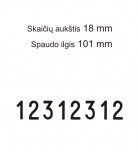 Numeratorius 15188, 18 mm, 8 skaičių