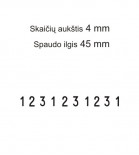 Numeratorius 15410, 4 mm, 10 skaičių